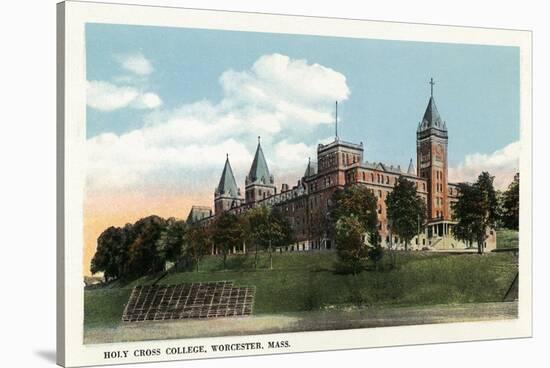Worcester, Massachusetts - Campus View of Holy Cross College-Lantern Press-Stretched Canvas