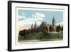 Worcester, Massachusetts - Campus View of Holy Cross College-Lantern Press-Framed Art Print