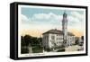 Worcester, Massachusetts - Exterior View of City Hall-Lantern Press-Framed Stretched Canvas