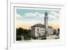 Worcester, Massachusetts - Exterior View of City Hall-Lantern Press-Framed Premium Giclee Print