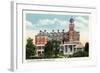 Worcester, Massachusetts - Exterior View of St. Vincent Hospital-Lantern Press-Framed Art Print