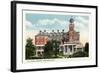 Worcester, Massachusetts - Exterior View of St. Vincent Hospital-Lantern Press-Framed Art Print