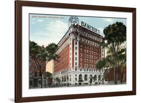 Worcester, Massachusetts - Exterior View of the Hotel Bancroft-Lantern Press-Framed Art Print