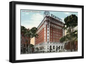 Worcester, Massachusetts - Exterior View of the Hotel Bancroft-Lantern Press-Framed Art Print