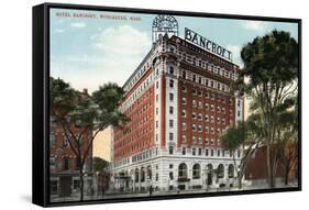 Worcester, Massachusetts - Exterior View of the Hotel Bancroft-Lantern Press-Framed Stretched Canvas