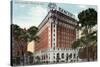 Worcester, Massachusetts - Exterior View of the Hotel Bancroft-Lantern Press-Stretched Canvas