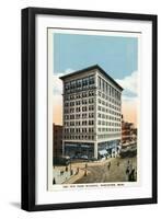 Worcester, Massachusetts - Exterior View of the New Park Building-Lantern Press-Framed Art Print