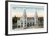 Worcester, Massachusetts - Exterior View of Union Station-Lantern Press-Framed Art Print