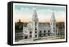 Worcester, Massachusetts - Exterior View of Union Station-Lantern Press-Framed Stretched Canvas