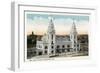 Worcester, Massachusetts - Exterior View of Union Station-Lantern Press-Framed Art Print