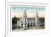 Worcester, Massachusetts - Exterior View of Union Station-Lantern Press-Framed Art Print