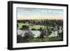 Worcester, Massachusetts - View of Green Hill Park-Lantern Press-Framed Art Print