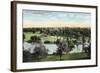 Worcester, Massachusetts - View of Green Hill Park-Lantern Press-Framed Art Print