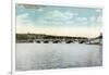 Worcester, Massachusetts - View of New Lake Quinsigamond Bridge-Lantern Press-Framed Art Print