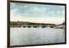 Worcester, Massachusetts - View of New Lake Quinsigamond Bridge-Lantern Press-Framed Art Print