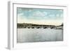 Worcester, Massachusetts - View of New Lake Quinsigamond Bridge-Lantern Press-Framed Art Print