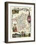 Worcestershire , England-A Map By Thomas Moule ( A Circa 1848 Print )-Thomas Moule-Framed Art Print