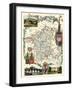 Worcestershire , England-A Map By Thomas Moule ( A Circa 1848 Print )-Thomas Moule-Framed Art Print