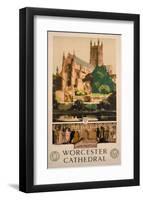 Worchester Cathedral-null-Framed Art Print