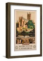 Worchester Cathedral-null-Framed Art Print