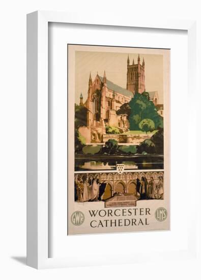 Worchester Cathedral-null-Framed Art Print