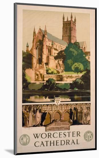 Worchester Cathedral-null-Mounted Art Print