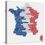 Word Cloud Map of France-adam.golabek-Stretched Canvas