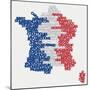 Word Cloud Map of France-adam.golabek-Mounted Premium Giclee Print