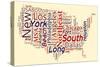 Word Cloud Of Usa Map-masuti-Stretched Canvas