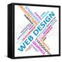 Word Cloud - Web Design-master_art-Framed Stretched Canvas