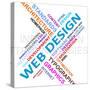 Word Cloud - Web Design-master_art-Stretched Canvas