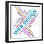 Word Cloud - Web Design-master_art-Framed Premium Giclee Print