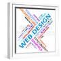 Word Cloud - Web Design-master_art-Framed Premium Giclee Print