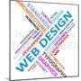 Word Cloud - Web Design-master_art-Mounted Premium Giclee Print