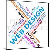 Word Cloud - Web Design-master_art-Mounted Art Print