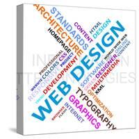 Word Cloud - Web Design-master_art-Stretched Canvas
