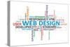 Word Cloud - Web Design-master_art-Stretched Canvas