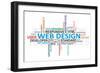 Word Cloud - Web Design-master_art-Framed Art Print