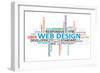 Word Cloud - Web Design-master_art-Framed Art Print