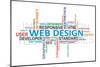 Word Cloud - Web Design-master_art-Mounted Premium Giclee Print