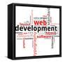 Word Cloud - Web Development-master_art-Framed Stretched Canvas