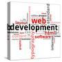 Word Cloud - Web Development-master_art-Stretched Canvas