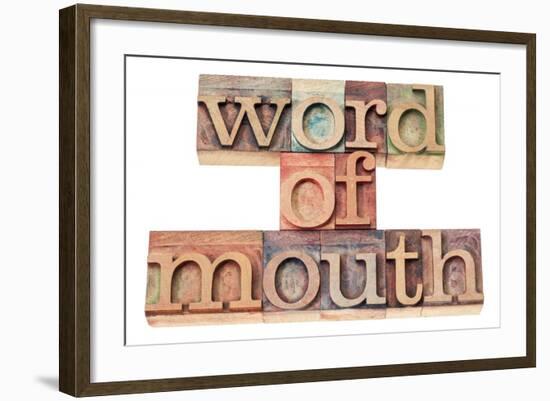 Word of Mouth-PixelsAway-Framed Art Print