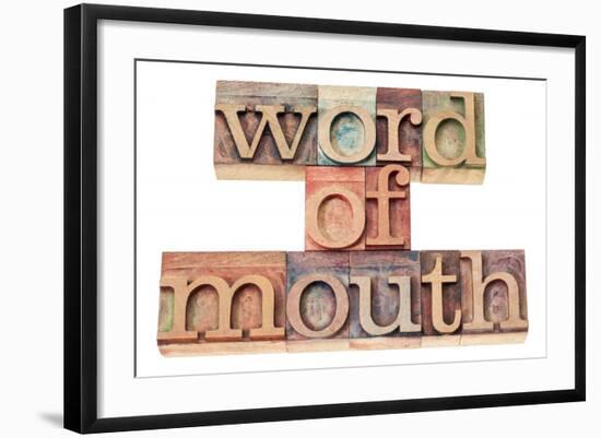 Word of Mouth-PixelsAway-Framed Art Print