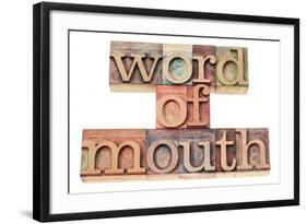 Word of Mouth-PixelsAway-Framed Art Print