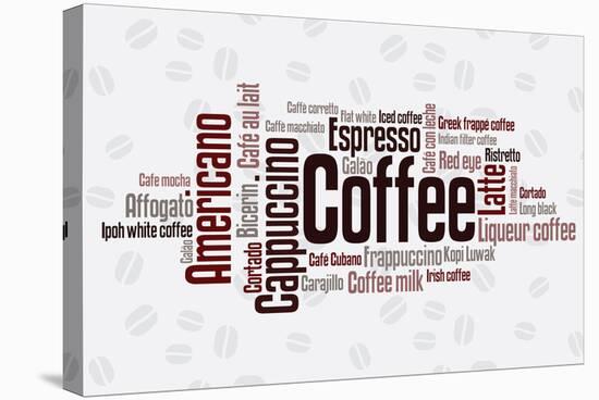 Wordcloud Of Coffee-alanuster-Stretched Canvas