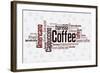 Wordcloud Of Coffee-alanuster-Framed Art Print
