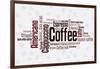 Wordcloud Of Coffee-alanuster-Framed Art Print