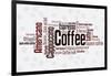 Wordcloud Of Coffee-alanuster-Framed Art Print