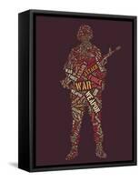 Wordcloud: Soldier with Rifle of War Words-alanuster-Framed Stretched Canvas